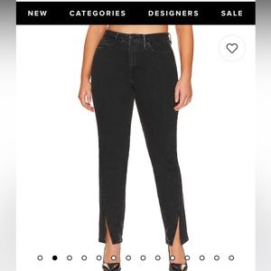 Good American, good boy, twisted sled- light blue denim.